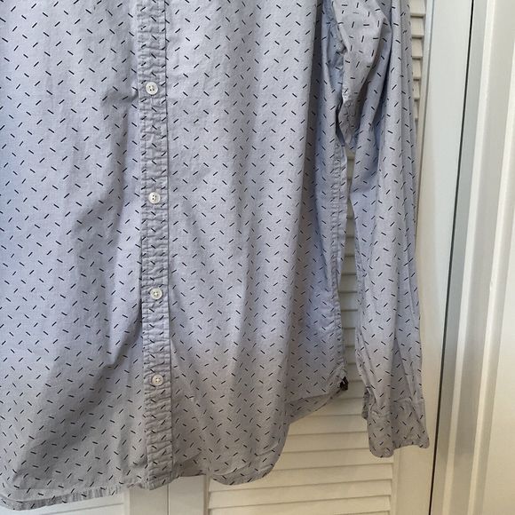 Men’s Native Code Blue Geometric Button Front Cotton Casual Shirt Long Sleeve XL - Picture 7 of 12